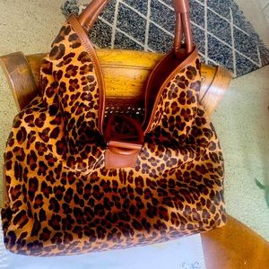 New Ugg cow hide cheetah print hobo bag,
